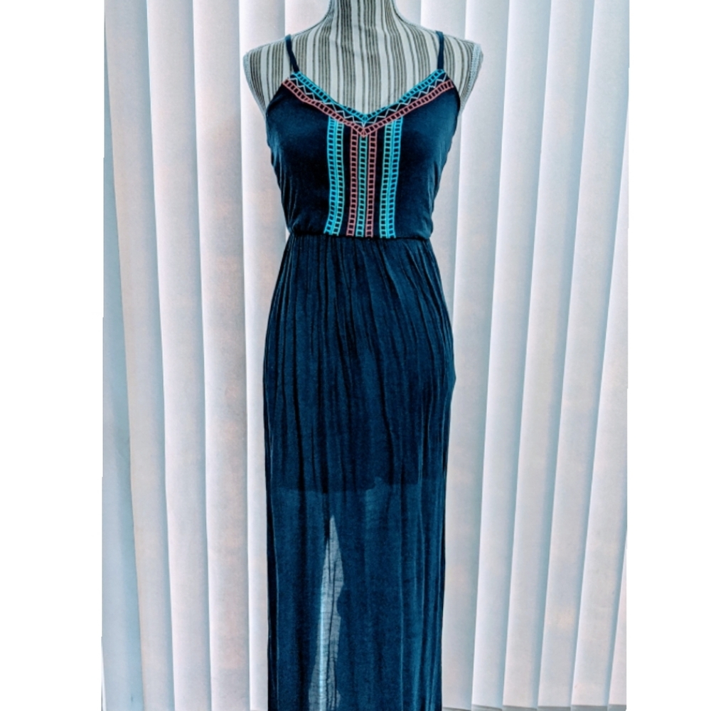 Navy blue maxi dress